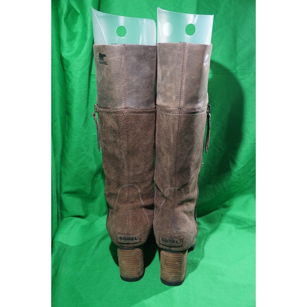 Sorel Addington Boots Womens Leather Tall Knee High Heel Zip Size 7.5 - Picture 3 of 9